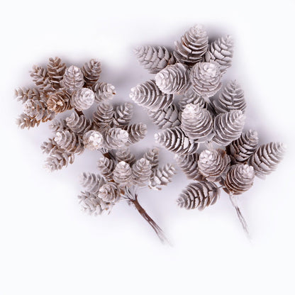 6/10 Pieces Mini Pine Cone Christmas Decoration Simulation Pine Cone Artificial Plant Home Decoration Supplies