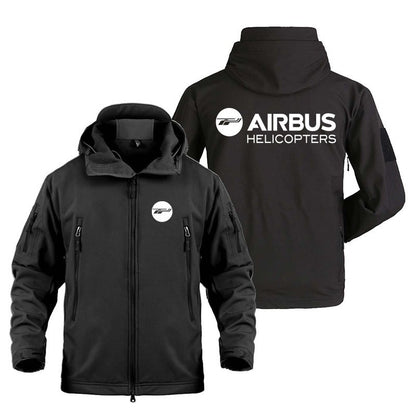 Men's Outdoor Flight Military Aviation Airbus Helicopter Pilots Aircraft SoftShell Tactical Shark Skin Fleece Warm Coats Jackets