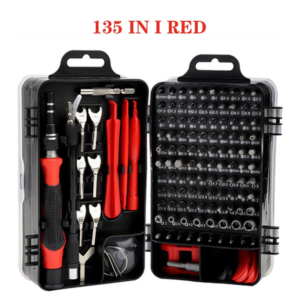Chave de Precisão 25/115/135/140 em 1 Pontas Magnéticas de Mini Parafusos Porcas Kit de Ferramentas de Reparo Multifuncional DIY Doméstico Profissional