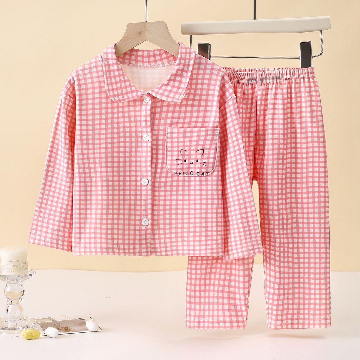 2025 Autumn New Kids Pajama Set Boys Cardigan and Girls Long Pants Homewear Baby and Children Clothing