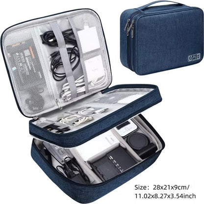 Travel Cable Storage Bag Portable WaterProof Digital Electronic Organizer USB Data Line Charger Plug Storage Bag Cable Organizer