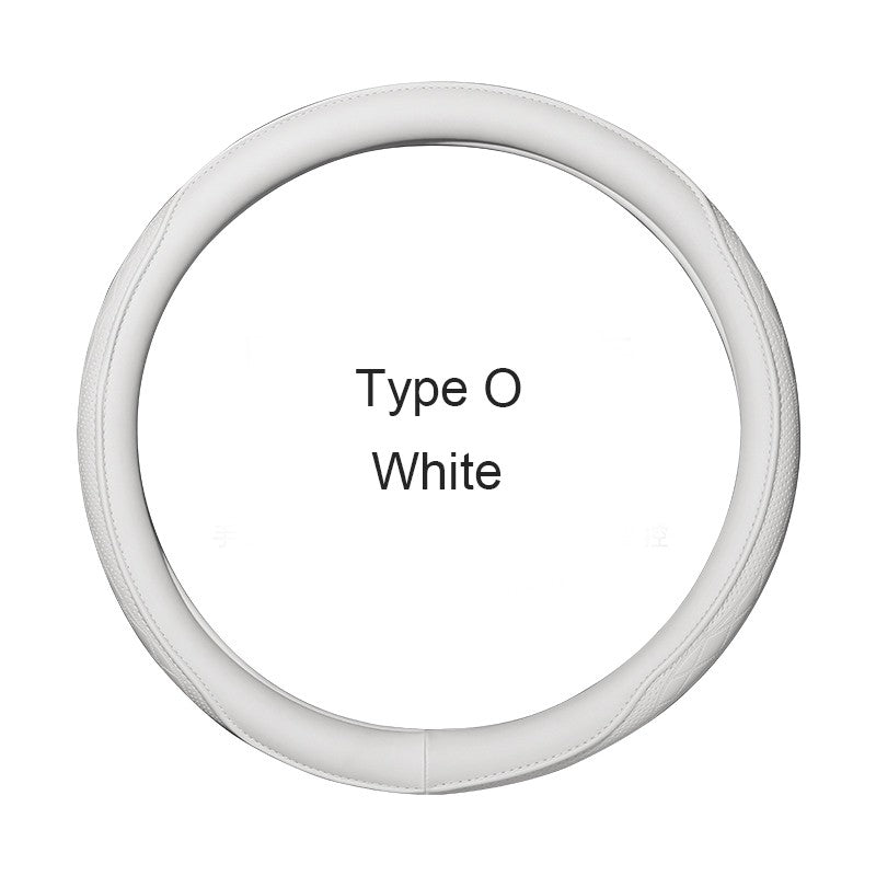 Motocovers Car  Anti-Slip Leather Steering wheel Cover Universal car Steering Wheel Protective Cover Fashion Style 38cm Type O D