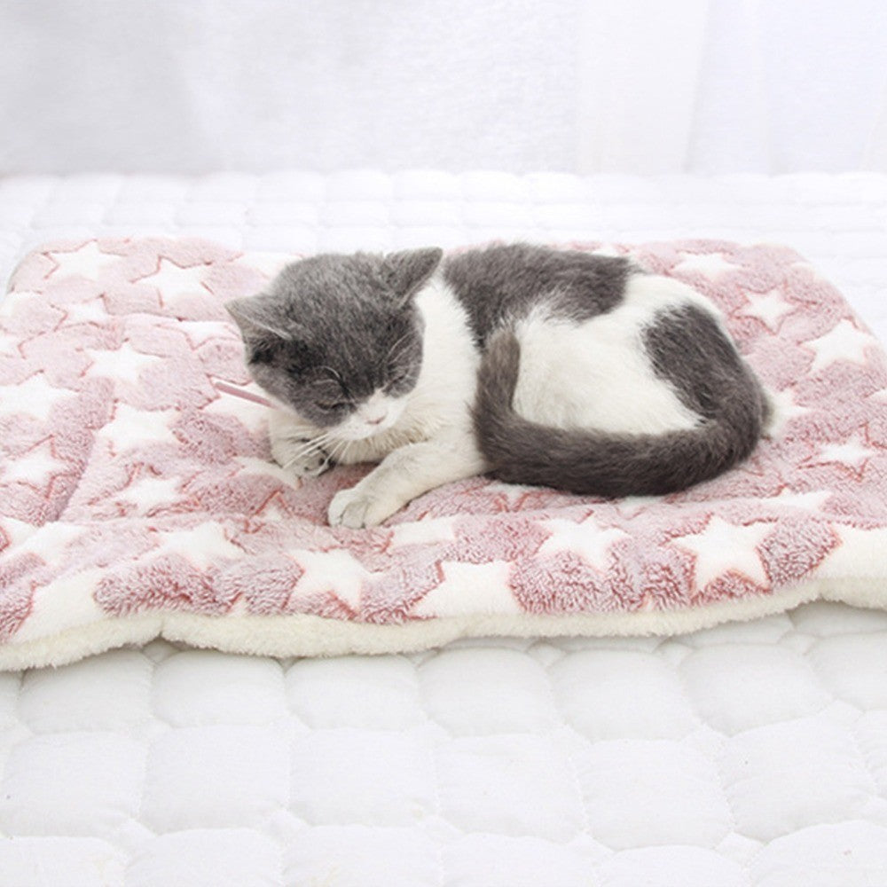 Tapete de dormir para animais de estimação, cama quente para cães, cobertor macio de lã para animais de estimação, cama para gatos, tapete de dormir para filhotes, almofada de colchão adorável para cães pequenos e grandes