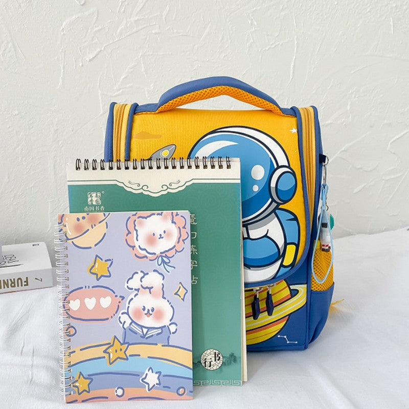 Mochila Infantil Meninos Jardim de Infância Astronauta Coelho Mochilas Infantis Mochila Escolar de Estudantes Presente Mochila de Desenho Animado Grau 1-9