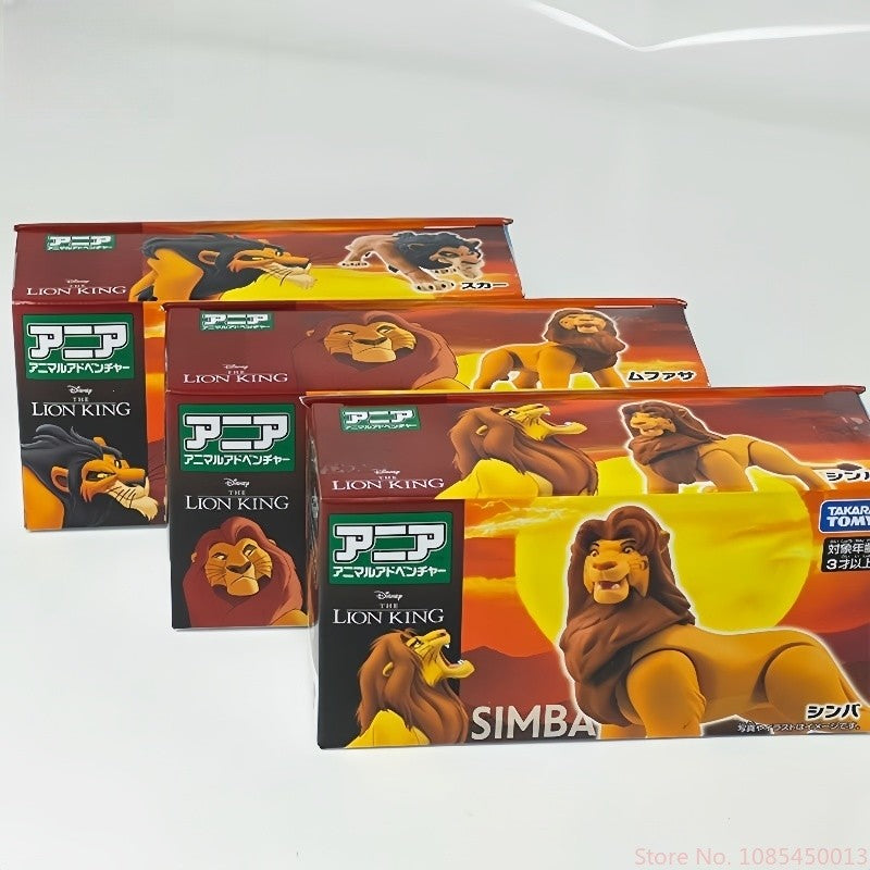 Original O Rei Leão Bonecos de Ação Adulto Simba Mufasa Scar Brinquedo Modelo Animal Simulação Movimento Articulado Presente Infantil