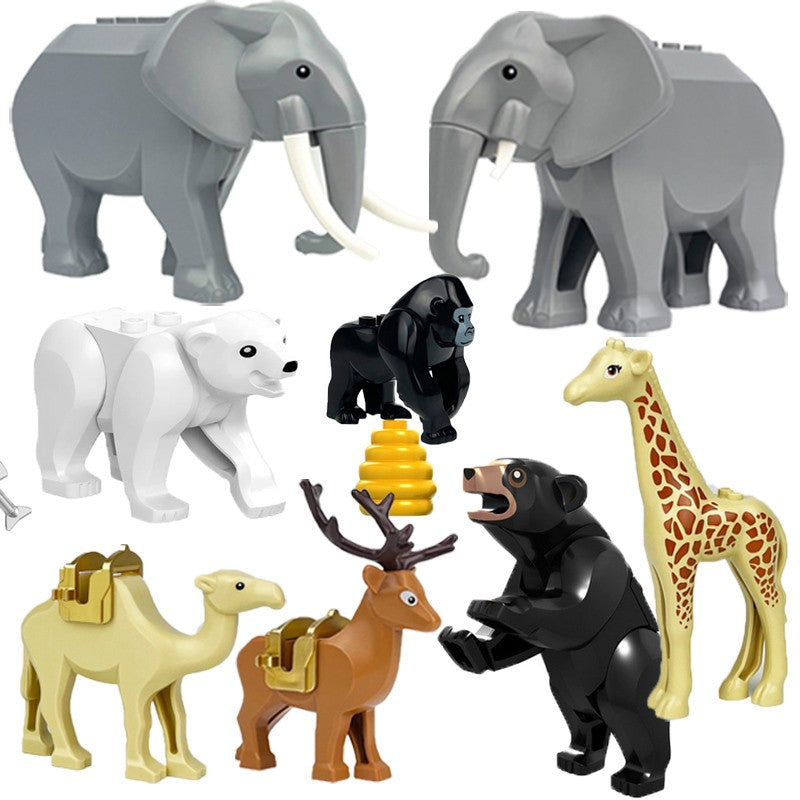 Blocos de Montar Zoológico Medieval Acessórios de Personagens Montarias Animais Cervos Elefantes Camelos Lobos Cavalos de Guerra Tijolos Brinquedos Presentes K080