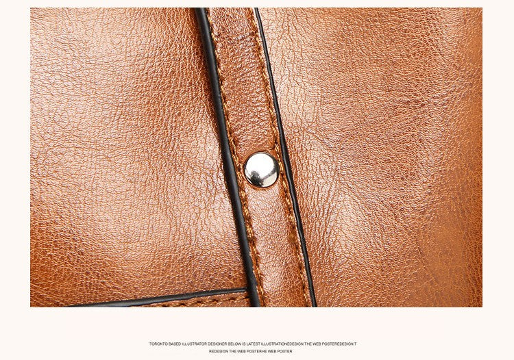 Shoulder Bags for Women Oil Wax Leather Handbag Tote Crossbody Bag Vintage Satchels Women Bags Designer Handbag High Quality