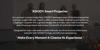 Projetor XGODY N6 PRO 4K 32 GB HD 700ANSI Dual WiFi6 BT5.0 Cinema Portátil Nativo 1080P para Filmes ao Ar Livre e Home Theater