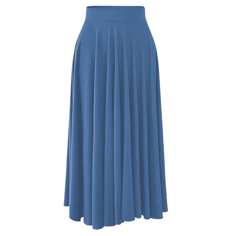 Plus Size High-waisted Skirt Loose-fit Wide-leg Umbrella Skirt Pleats Women's Fashion Clothing Long 80cm