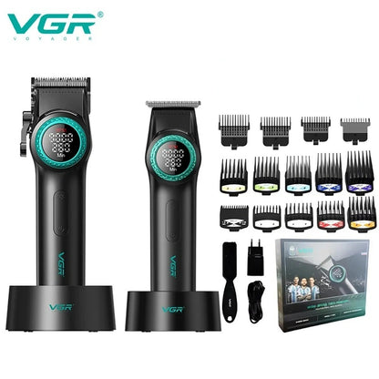 VGR Hair Trimmer Professional Hair Cutting Machine Electric Barber Clippers Adjustable 9000RPM Metal Trimmer for Men V-001 V-977