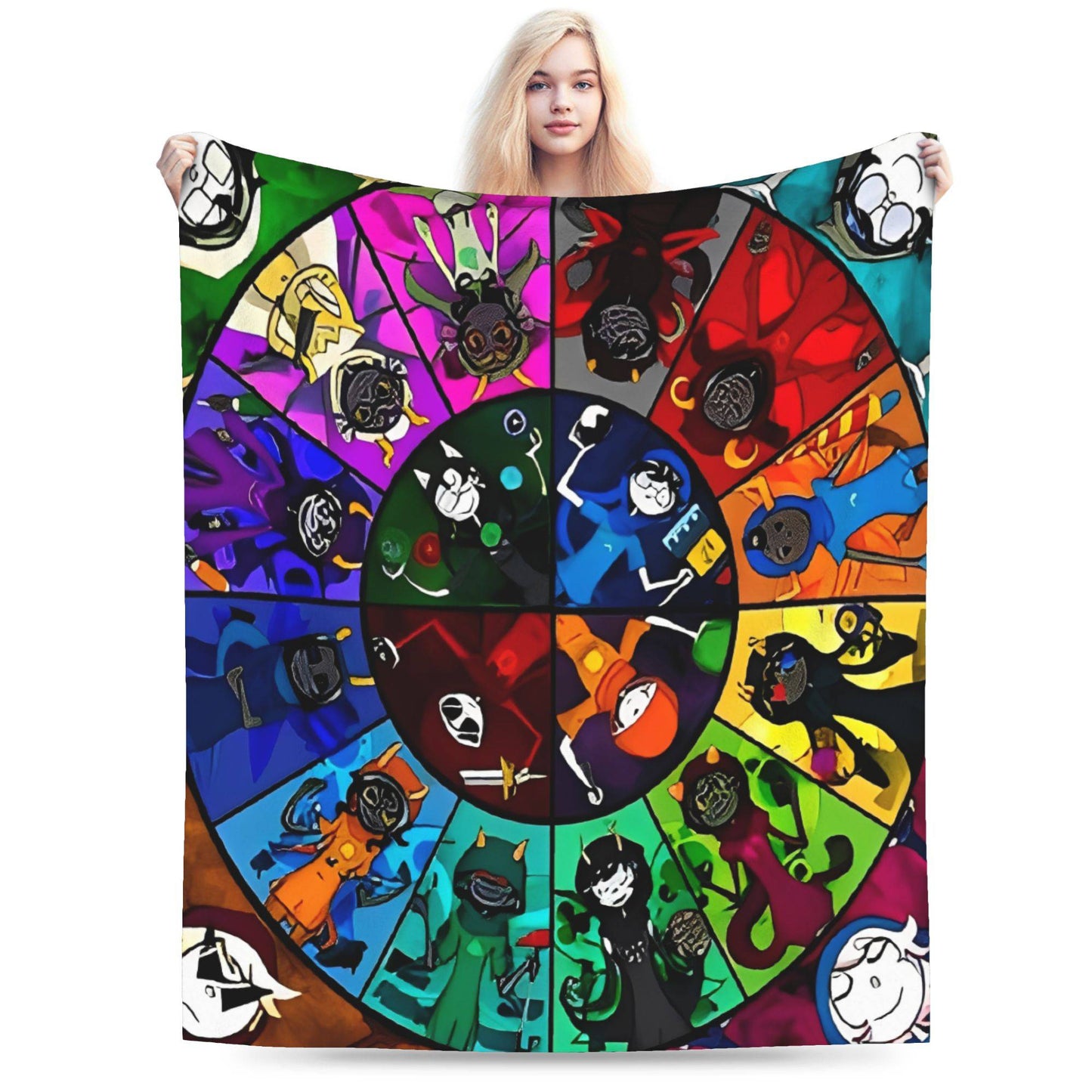 Manta de Flanela Homestucked Manga Cobertor Macio e Quente para Sofá Cama Viagem Engraçado Colcha Capa de Sofá-Cama