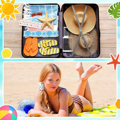 Towel Bands for Beach Chairs Colorful Windproof Beach Towel Straps  Elastic Bed quilt Sheet Storage Belt Durable Cruise Clips