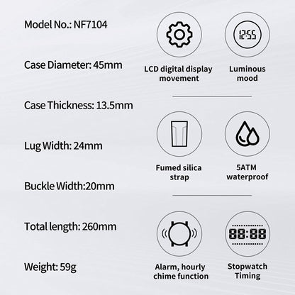 NAVIFORCE Brand Original Men Fashion Watch Water Resistant Personality Wristwatches Luxury Silicone Strap Electronic Clock 2024