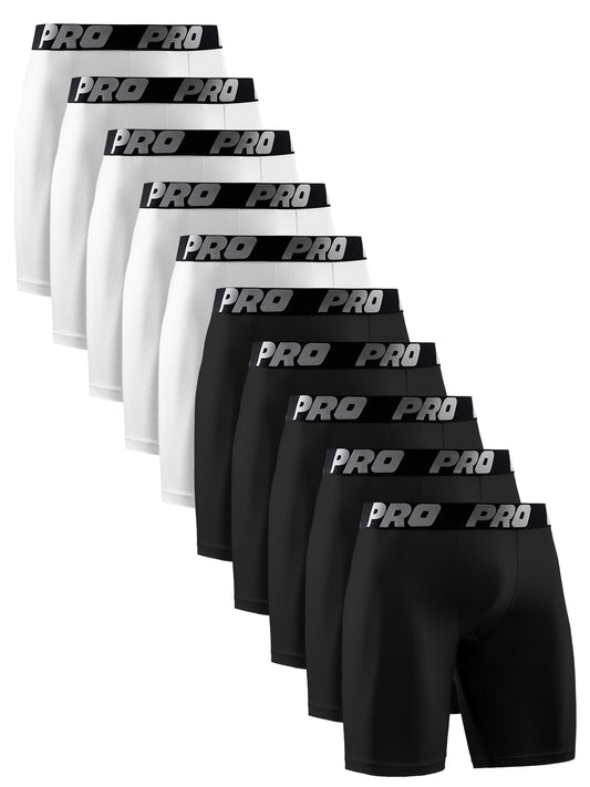 10Piece Set Underwear male Mens Boxers Briefs Sexy Underpants Quick Drying Breathable Men's Black and White Boxing  Panties Men