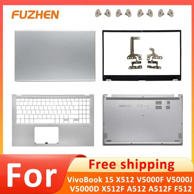 Para VivoBook 15 X512 V5000F V5000J V5000D X512F A512 A512F F512 Tampa Traseira do LCD do Laptop Painel Frontal Dobradiças do Palmrest Base Inferior