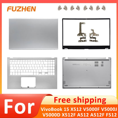 Para VivoBook 15 X512 V5000F V5000J V5000D X512F A512 A512F F512 Tampa Traseira do LCD do Laptop Painel Frontal Dobradiças do Palmrest Base Inferior