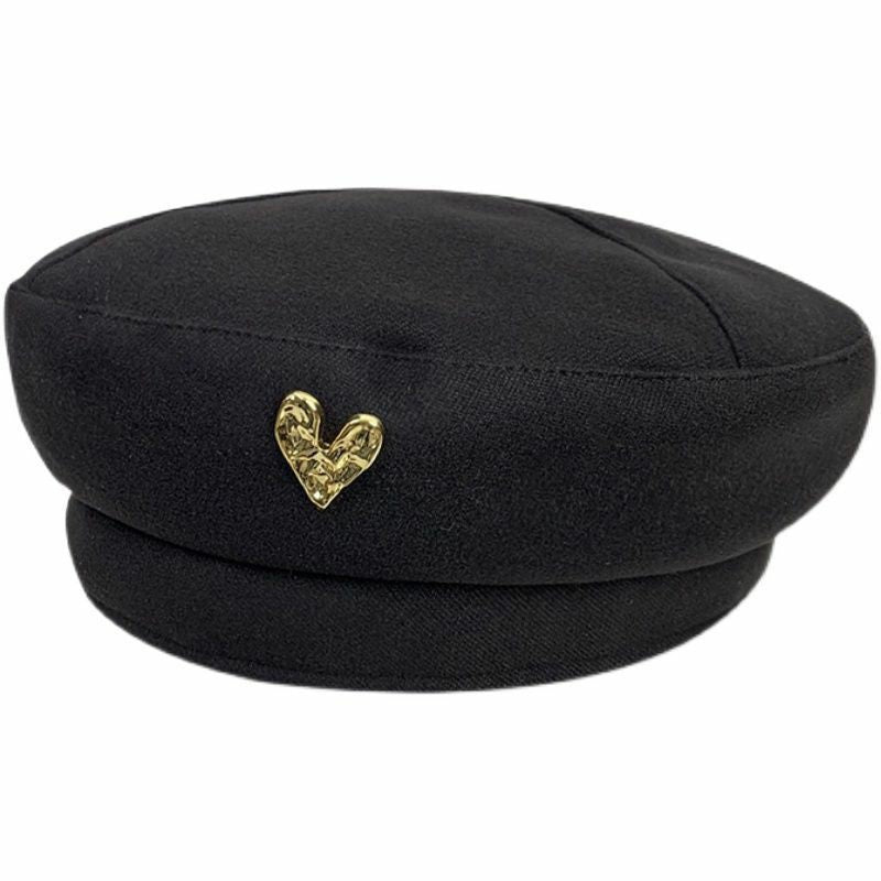 Women Berets Winter Hats Vintage French Plaid Top Cap Painter Hat Autumn Winter Street Octagonal Beret Caps