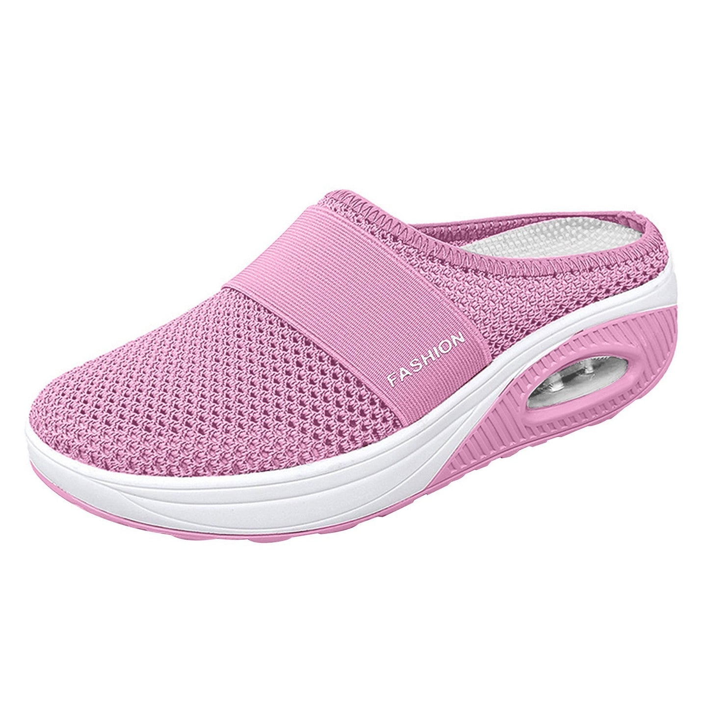 Slip-On Women'S Walking Sandals,Breathable Mesh Casual Shoes Breathable With Arch Support Knit Shoes Thickened Soft Sole