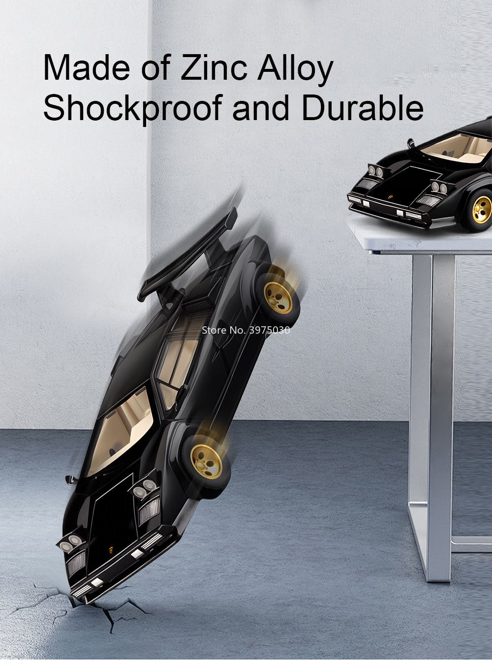 1:24 Lambor Countach LP500S Models Cars Toy Alloy Diecast Doors Opened Supercar with Pull Back Miniature Vehicle Kids Best Gifts