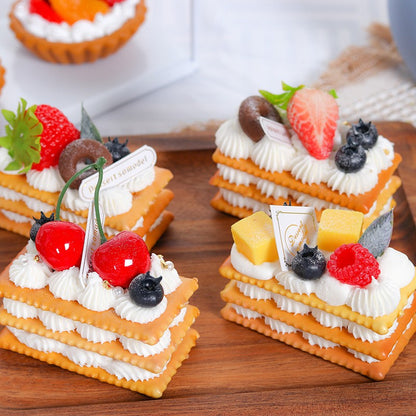 1PC Artificial Kitchen Cakes Dessert Fake Food Decoration Photography  Food Simulation Cake Model Tea Table Decoration FCYY-002