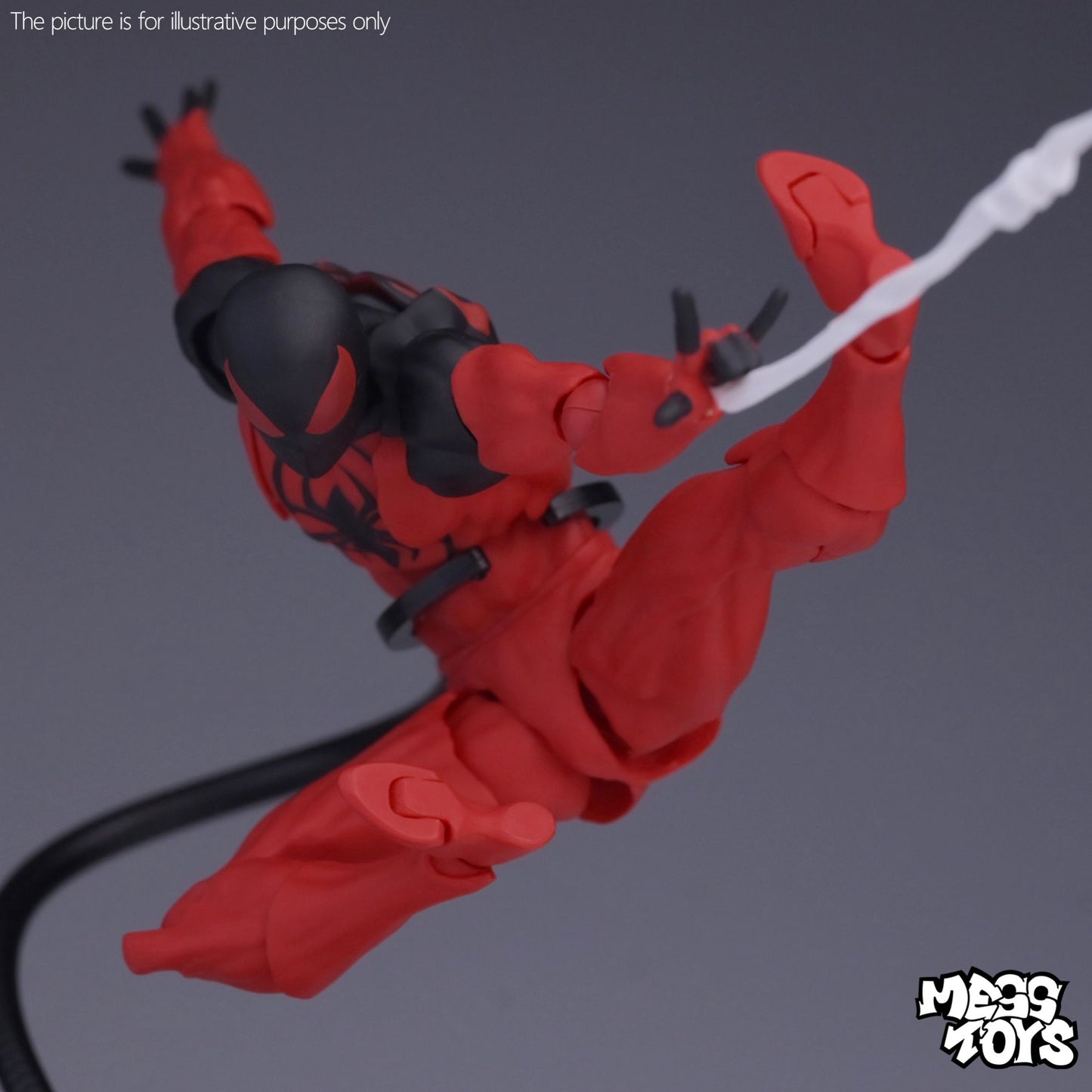 NOVO Boneco de Ação Spider de Brinquedo Anime Terno Preto Vizinho Symbiote Aranha Escarlate Kaine Parker Aranha Vermelha Preta