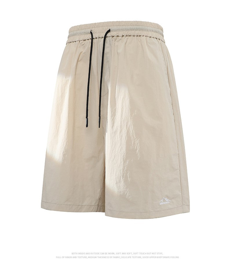 Men's Summer Embroidery Shorts Fashion Shorts Jogging Breathable Short Pants Male Shorts Casual Pants Simple Baggy Sports Shorts