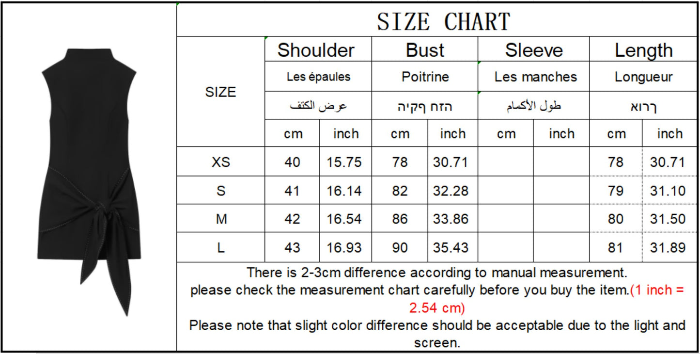 Elegant 2025 Autumn Women Big Bow Mini Dresses Fashion Chic Sleeveless Slim Causal Dress Street Back Zipper Party Sweet Dress