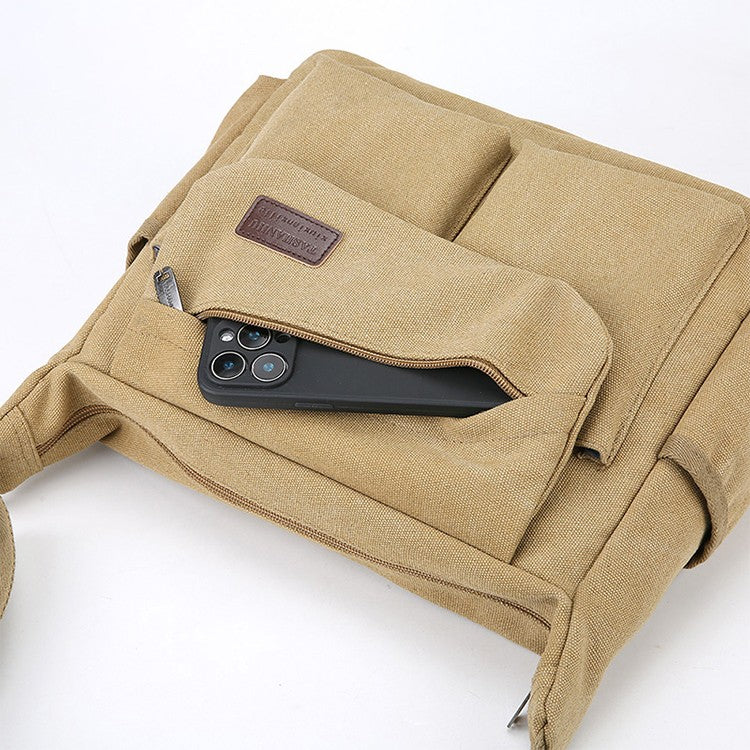 Men's crossbody bag, multi pocket design - large capacity shoulder bag - outdoor essentials, functional storage, city commuters