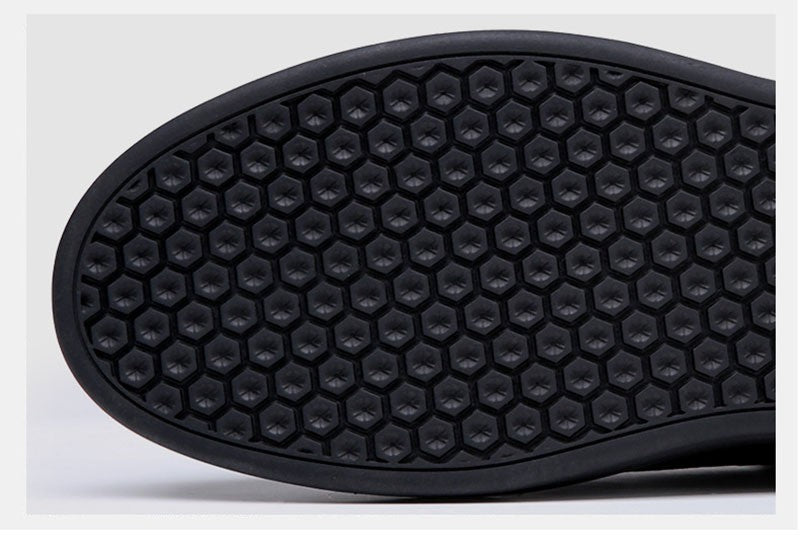 Spring Autumn Genuine Leather Shoes Men Footwear Soft Cowhide Casual Flat Brand Pure Black