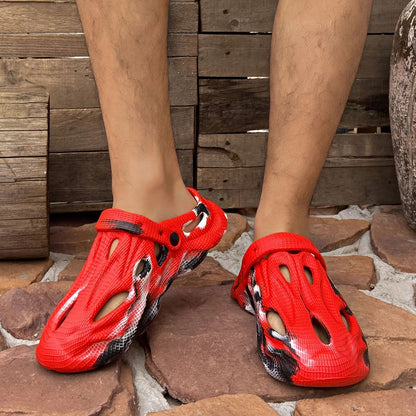 New Men's Summer Leisure Fashion Jelly Shoes EVA Soles Comfortable Platform Slippers Outdoor Beach Sandals Garden Shoes