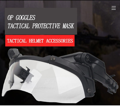 Óculos Táticos para Capacete FAST Guide Destacáveis 90 graus Capacete FAST AF Guia Antiembaçante e Antitumulto Óculos de Proteção OP CS