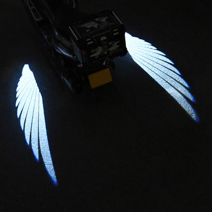 2Pcs Luz de Boas-Vindas LED Para Motocicleta Asas de Anjo Luzes de Projeção 8-30V Motocicleta Luz Decorativa Modificada Luzes Laser de Asa