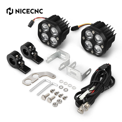 NICECNC para Yamaha Tenere 700 2019-2024 2020 2021 2022 2023 Luz Auxiliar de LED para Motocicleta Kit de Luzes Adicionais Dianteiras
