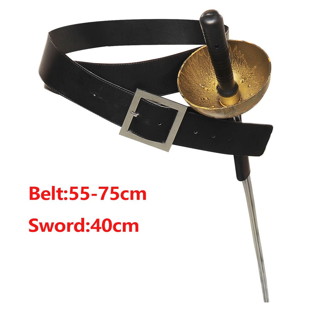 Cat Cosplay Hat Belt Sword Movie Puss Roleplay In Boots Disguise Cap With Feather Halloween Carnival Party Accessories Props