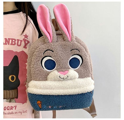 Mochila de pelúcia fofa Disney Nick e Judy, mochila de desenho animado ultraleve de grande capacidade, bolsa de boneca para estudantes, presente infantil