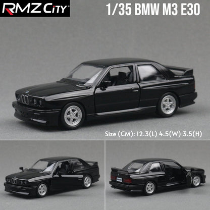 1/36 BMW M2 M3 M4 M5 Modelo de Carro de Brinquedo para Crianças RMZ City Miniatura de Metal Fundido de Corrida com Fricção para Coleção, Presente para Meninos