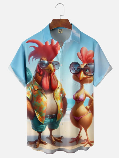 Cartoon Animal Graphic Men's Funny Shirt 3D Print Quick Dry Short Sleeve Tops Casual Men's Clothes Summer Street fashion Shirt