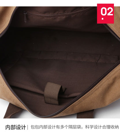 Bolsa Masculina de Lona, Bolsas Casuais de Negócios para Notebook de 15.6 polegadas, Mochila de Viagem de Ombro Fashion e de Alta Qualidade