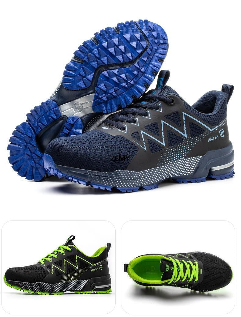 Anti-smash Safety Shoes Men Steel Toe Sneakers Puncture Proof Breathable Work Boots Man Fashion Construction Protective Footwear