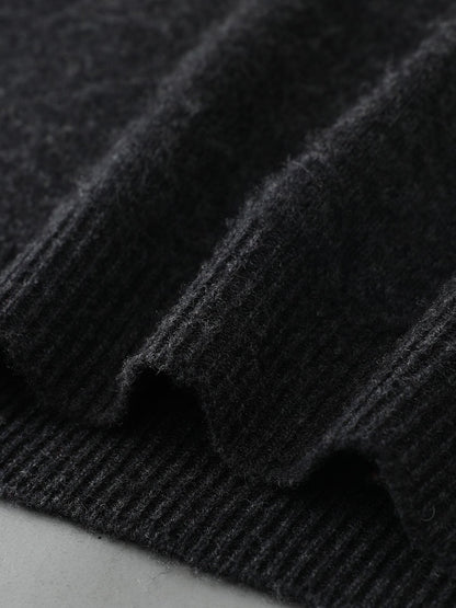 Men's 100% Merino Wool Pullover Sweater O-neck Fair Isle Jacquard Loose Casual Knitwear Long Sleeve Cashmere Tops Autumn Winter