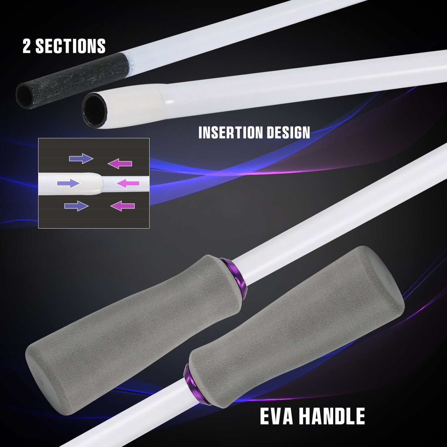 Vara de Pesca Sougayilang Casting/Spinning 2 Seções 1.8m Ultralight Carbono Cabo EVA para Várias Águas