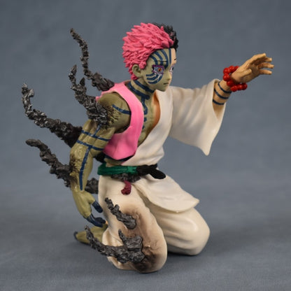 2025 Nova Figura de Anime Demon Slayer Akaza Hakuji de 13cm Modelo Boneca Estatueta de Ação PVC Decoração Periférica Brinquedos para Área de Trabalho