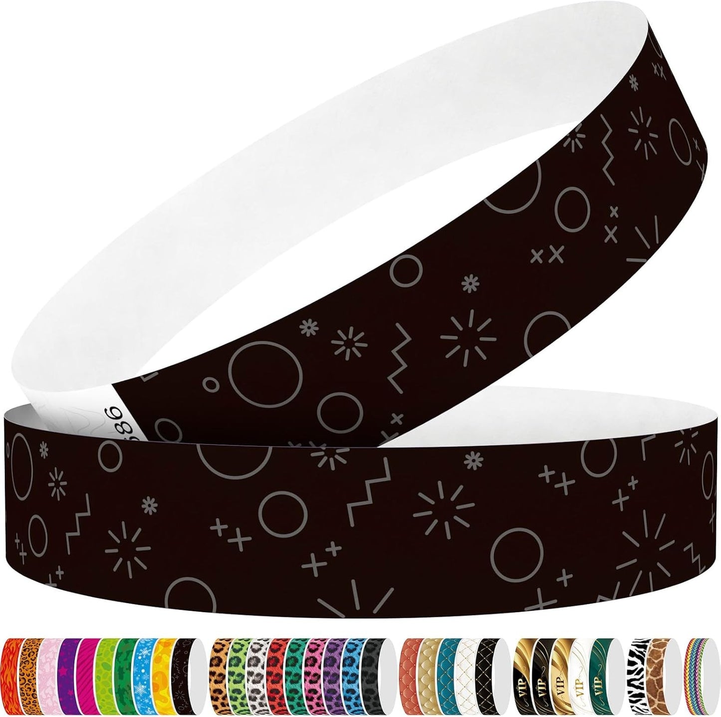 Red Flame 250pcs Tyvek Wristbands Colored Paper Event Wrist Bands Party Games Competitions Guest Gifts