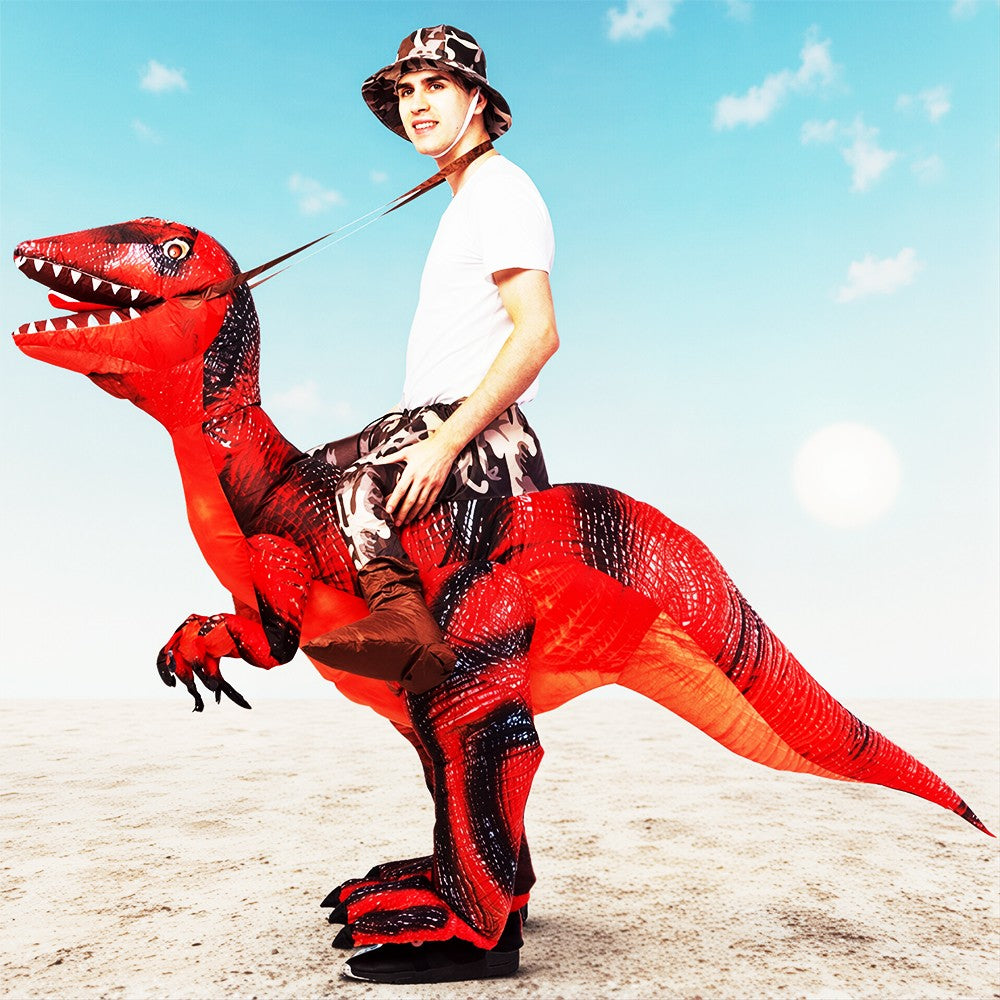 New T-Rex Skeleton Dinosaur Inflatable Costume Mascot for Adult Purim Carnival Halloween Party Cosplay Costumes Fancy Dress Suit