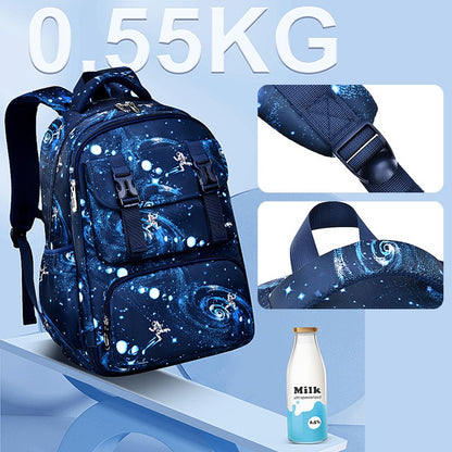 Mochila Ergonômica de Suporte Confortável para Coluna, para Livros Infantis do Ensino Fundamental e Médio Meninos Leve