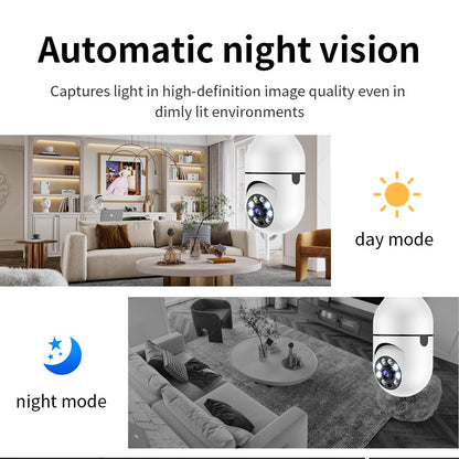 E27 Surveillance Camera Full Color Night Vision Automatic Human Tracking Zoom Indoor Security Monitor Wifi Miini IP Camera