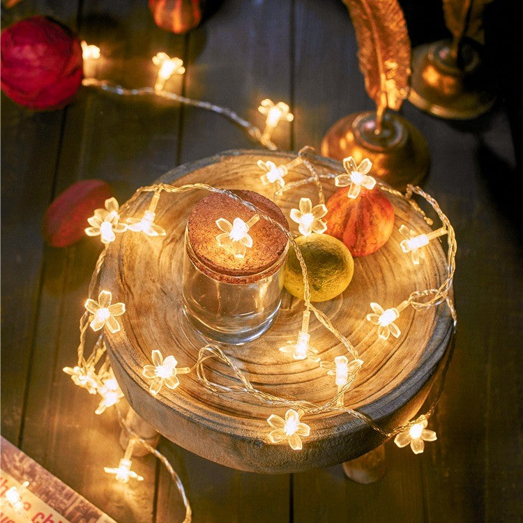 10/20M Cherry Blossom Garland Fairy Lights Indoor Christmas Decoration String Lights 200LED for Wedding Pink Party Decorations