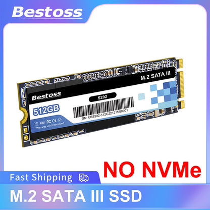 Bestoss M.2 SATA 3.0 2280 SSD disco rígido M2 ssd m.2 1TB 256GB 512GB 128GB M Key hdd para Desktop Laptop