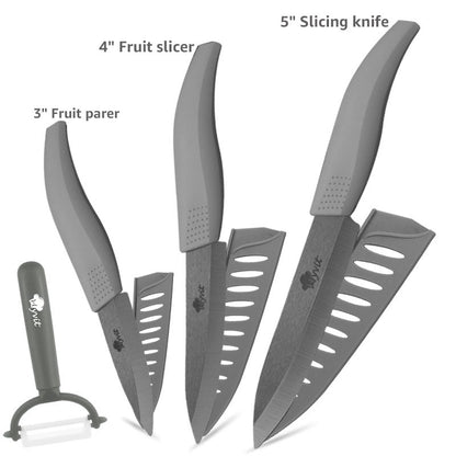 Ceramic Knives Set for Kitchen 3 4 5 6inch Chef Knife Anti-slip Handle Rustproof Blade Fruit Vegetable Slicer Paring Cook Cutter