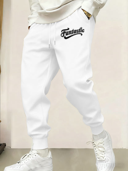Calça de Moletom Masculina Estampada Fantástica Quente Confortável Y2K Calça de Moletom de Cintura Elástica Versátil Calças da Moda